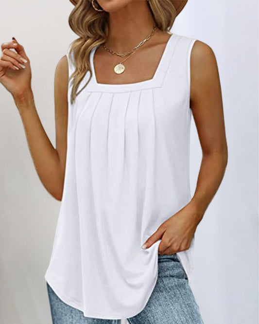 Women's Sleeveless Square Neck Tank Top | Bellevyn