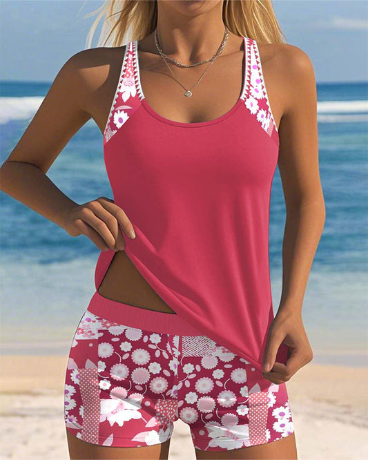 Women's Floral Two-Piece Swimsuit Comfortable Beach Style | Bellevyn