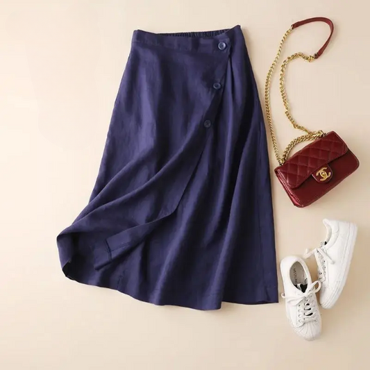 Women's Button Midi Skirt | Bellevyn